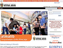Tablet Screenshot of lib.atmajaya.ac.id